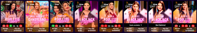 Giochi con croupier dal vivo Neon Vegas Casino