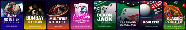 Neon Vegas Casino Үстел ойындары